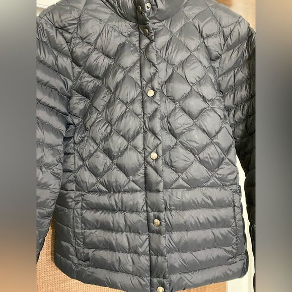 Lands End Down Puffer Coat Jacket women’s Size S (6-8) Black - Picture 2 of 13